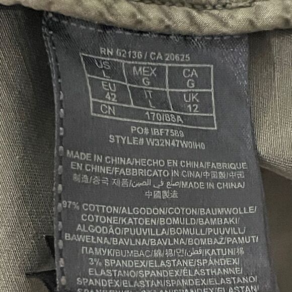 Guess Khaki Olive Studded Utility Jacket Snap Front - Picture 8 of 8